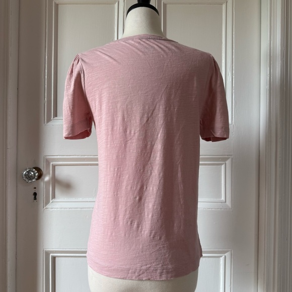 Boden Women’s Dusty Pink Cotton Puff Sleeve T-Shirt Small - Picture 4 of 13
